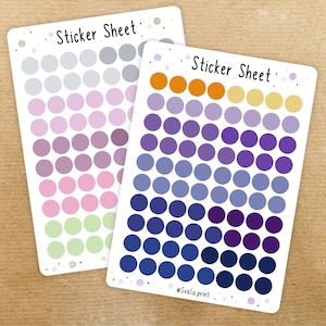 Mini Dot Sticker | Kreise | Violett & Rosa | Dots | Punkte | Bulletjournal | Journal Sticker