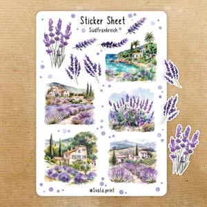 Provence | Travel Sticker | Reise Aufkleber für deinen Urlaub | Aufkleber Bulletjournal | Journal Sticker | Watercolor