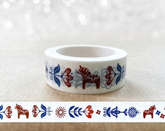 Washi Tape | Scandinavian Folklore | 10 m | Stickers | Bullet Journal | Journal Stickers | Watercolor