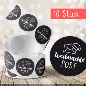Kerstmis | Kerstpost | rond | Kerstmis | Sticker bullet dagboek | Tijdschriftstickers | brief | Brief