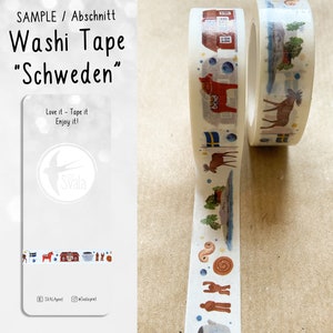 SAMPLE | Pattern | Washi Tape | 1.5cm x 50cm | Sweden | Sticker | Bullet journal | Journal Stickers | Watercolor | pee