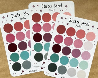 Pastel – Sticker | Kreise | Dots | Punkte | Rosé | Mint | Bulletjournal | Journal Sticker