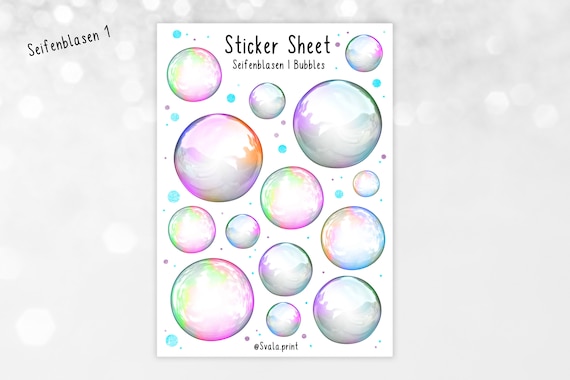 Stickers bulles de savon - Kit de 16 stickers bulles