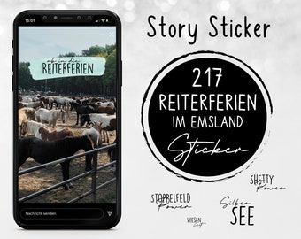 217 Instagram Story Stickers | Riding holidays in Emsland | Riding | Horse