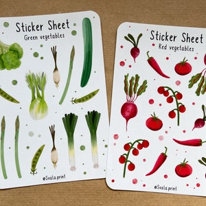 Sticker Garten | Gärtnern | Gardening | Aufkleber Bulletjournal | Journal Sticker | Vegetable | Watercolor