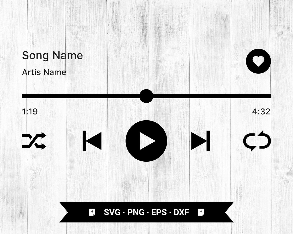 Play Pause Rewind Button Svgspotify Playermusic Player Svg - Etsy
