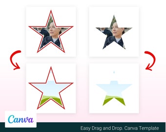 Plantilla Star canva descarga digital canva completamente editable - Descarga instantánea