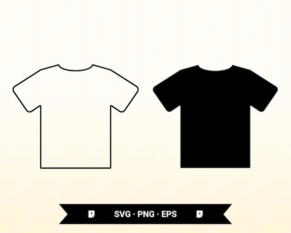 T-shirt Outline Svgt-shirt Solid Svg Dress Svg PNG - Etsy