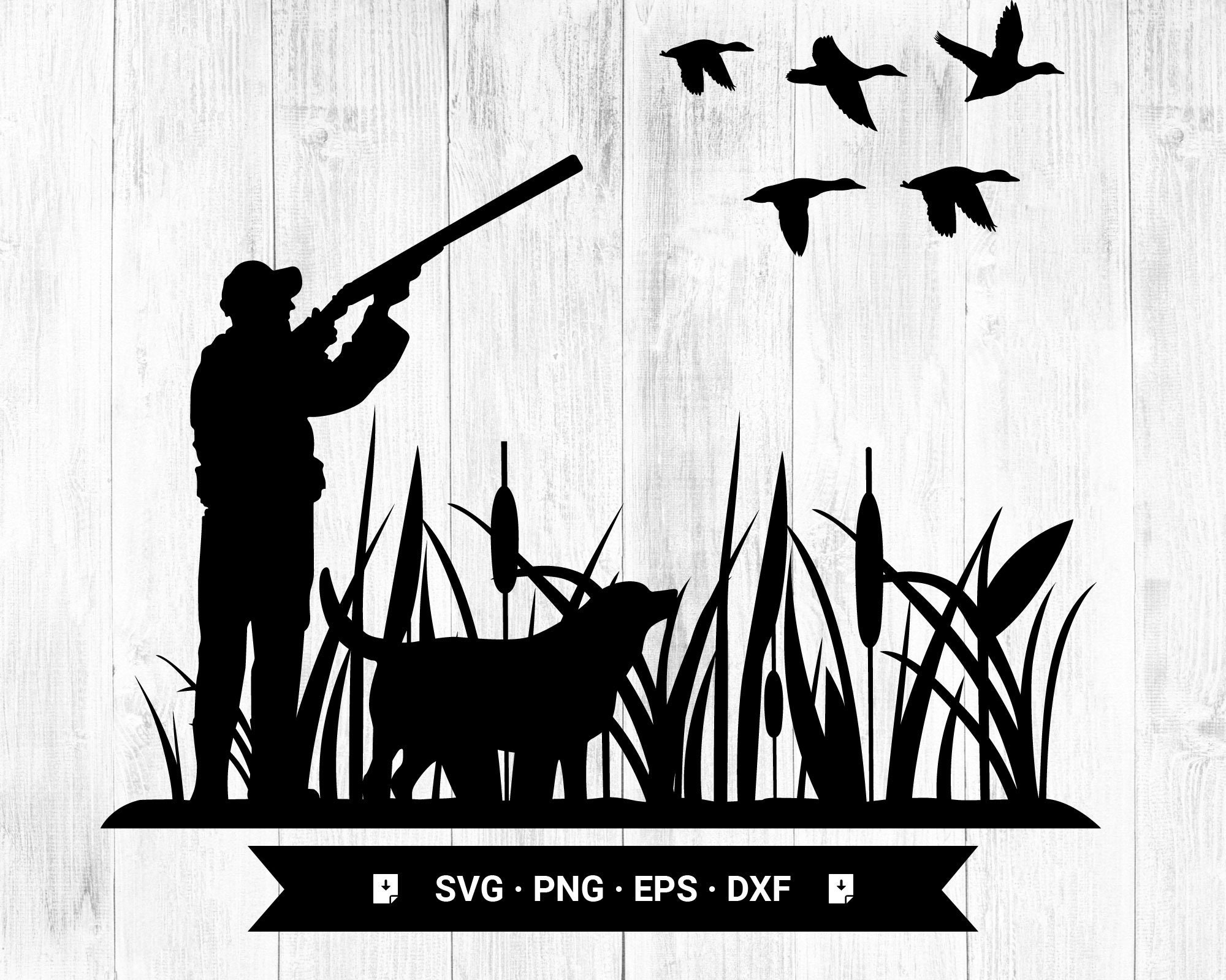 Hunting svgDuck HuntingDuck svgHunting Dog silhouette Etsy
