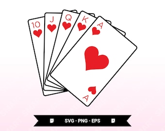 Juego de cartas de póquer svg,png,eps Descarga digital-Descarga instantánea