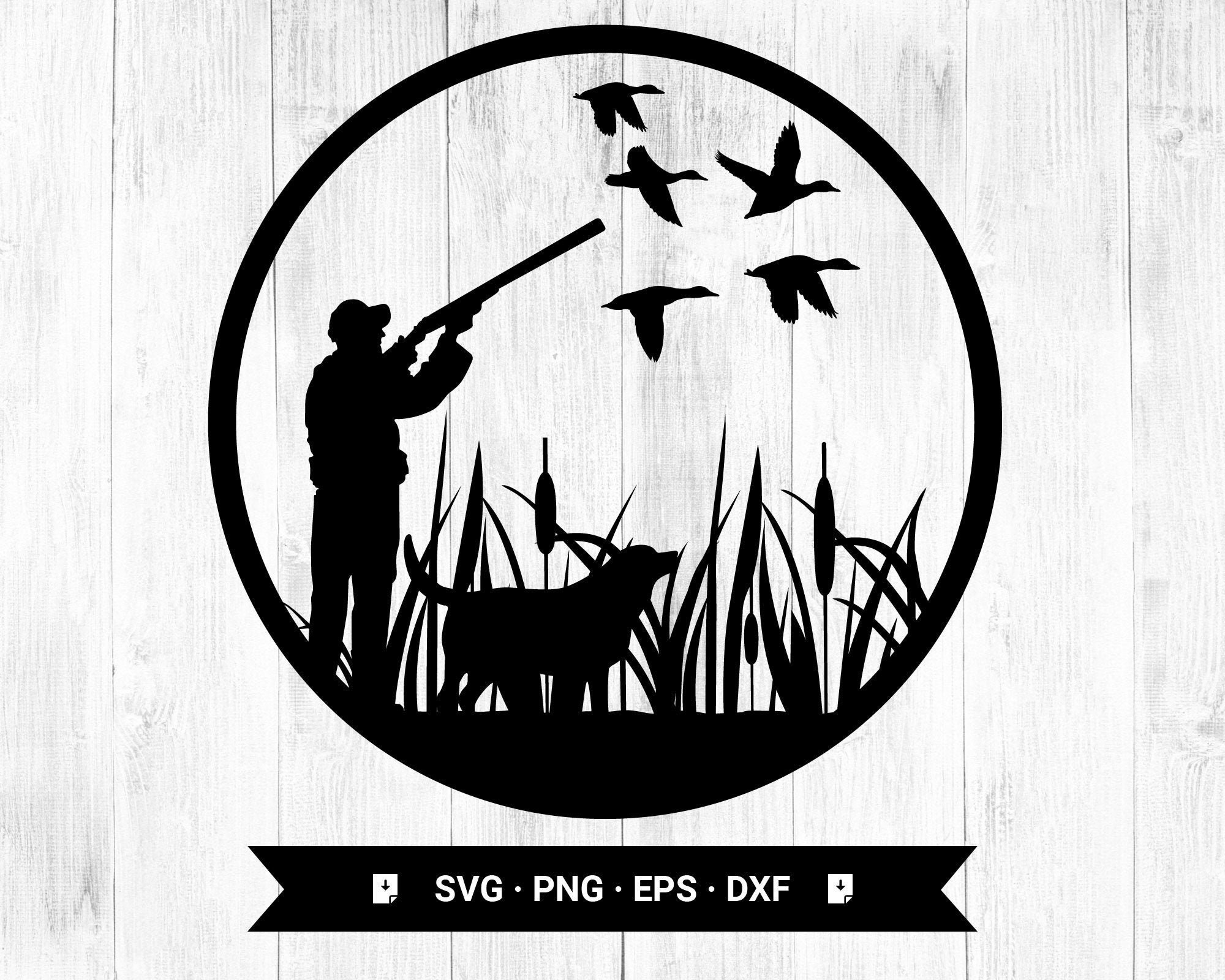 duck hunting silhouette