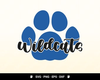 Wildcat svg, Orgullo Wildcat, Espíritu Escolar, Mascota de la Escuela svg, Go cats svg, Go cats,School Pride SVG, Svg,PNG,Dxf,Eps clipart,Archivos Cricut