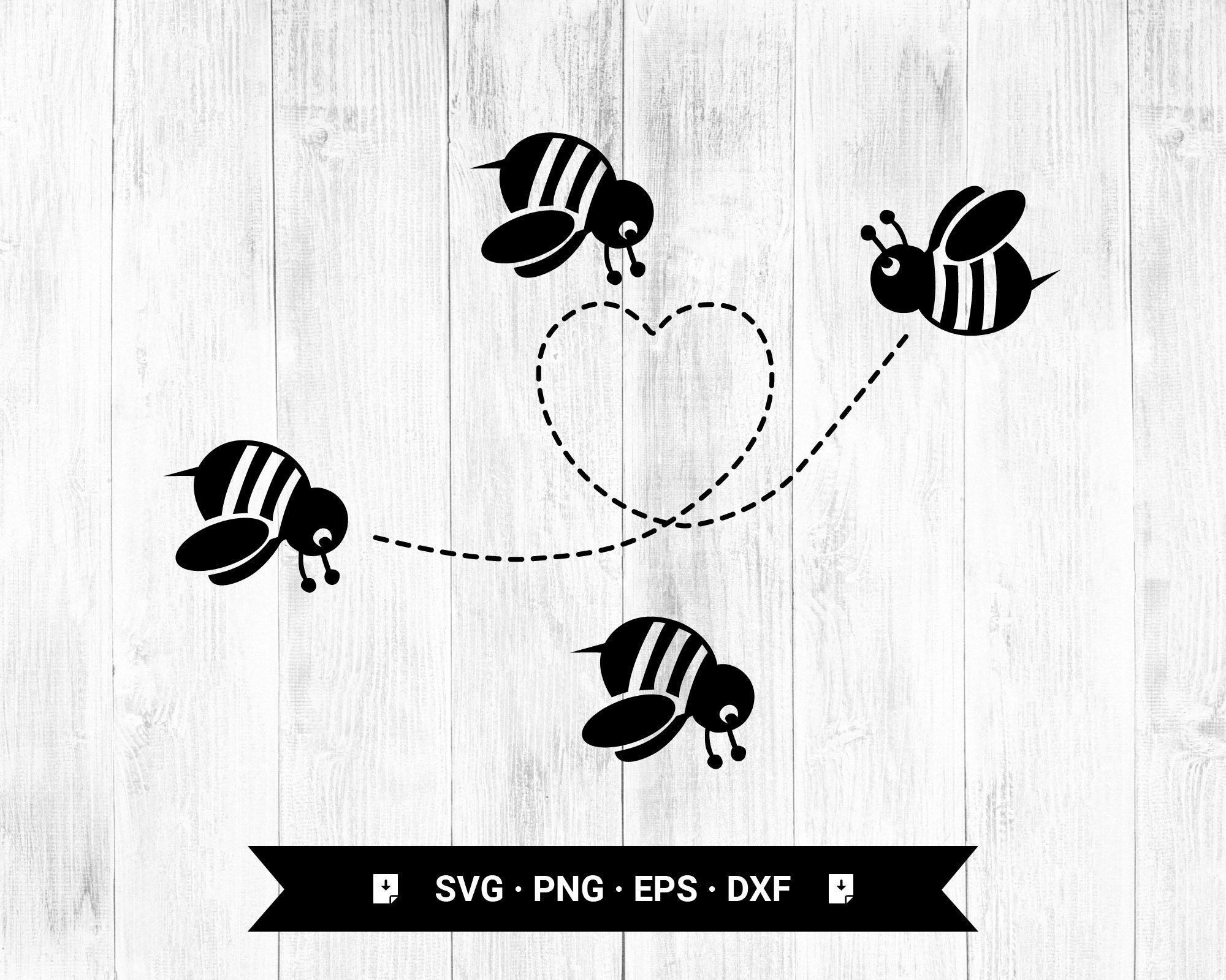 Biene Svg Bumble Bee Silhouette Svg Honig Biene Kunst | Etsy
