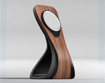 MagSafe kabelloses Ladedock für iPhone 12,13,14,15 | Vertikaler & Querformat Ständer | Einzigartiges Design | Personalisiertes graviertes Geschenk