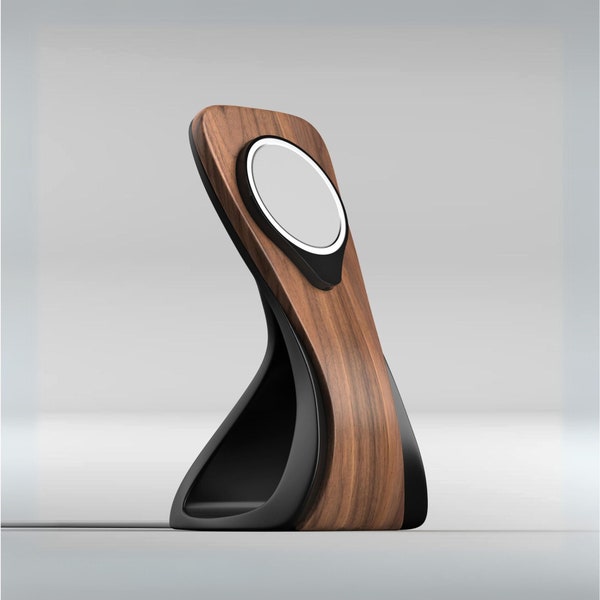 MagSafe kabelloses Ladedock für iPhone 12,13,14,15 | Vertikal- und Querformatständer | Einzigartiges Design | Personalisiertes graviertes Geschenk