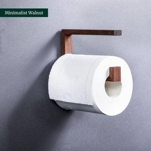 TOILET PAPER HOLDER wooden shelf wc roll Toilet paper unroller Toilet paper door toilet bathroom wall mount Interior decorations image 9