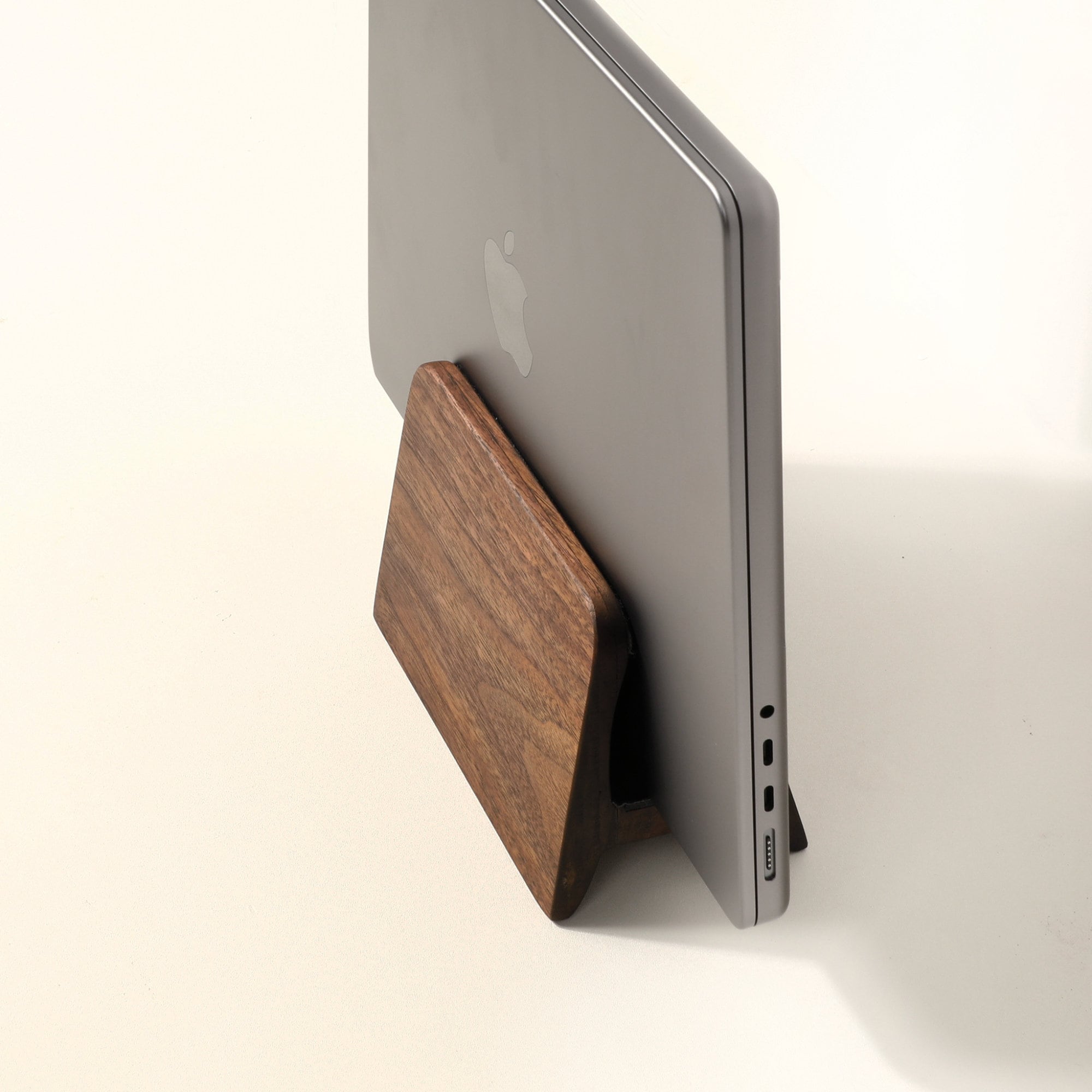 Wood Vertical Laptop Stand in Black Walnut or Maple – HumanCentric