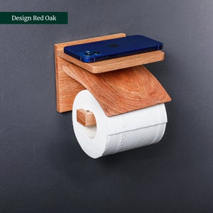 TOILET PAPER HOLDER wooden shelf wc roll Toilet paper unroller Toilet paper door toilet bathroom wall mount Interior decorations Design