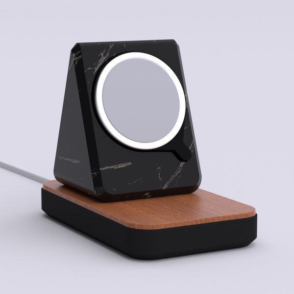 MagSafe wireless Charging Dock for iPhone 12,13,14,15 | Landscape Stand for Standby mode | Unique Design | Perfect gift for Christmas