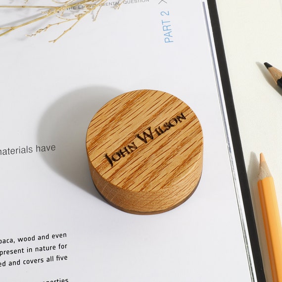 Customizable and Wooden Paperweight Office Etsy
