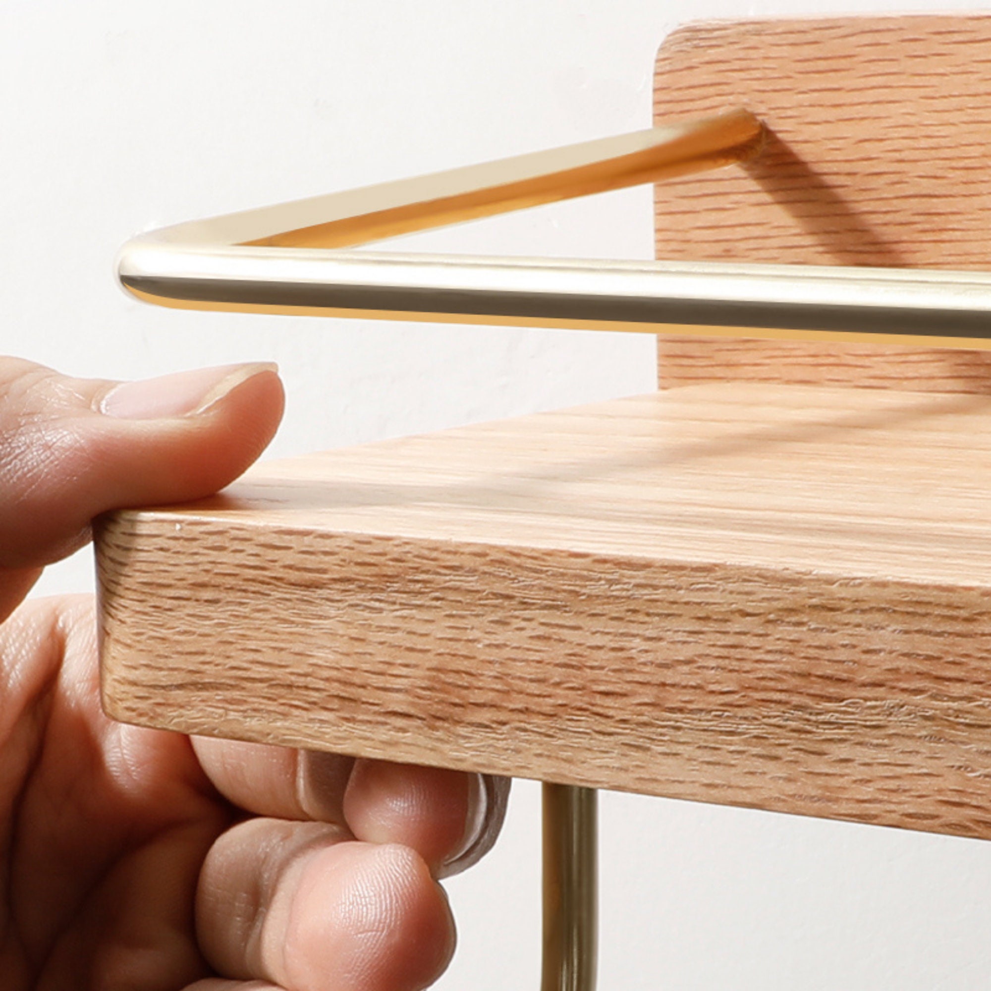 BATHROOM SHELF With Towel Bar & Hook Tower Holder With Rail - Etsy