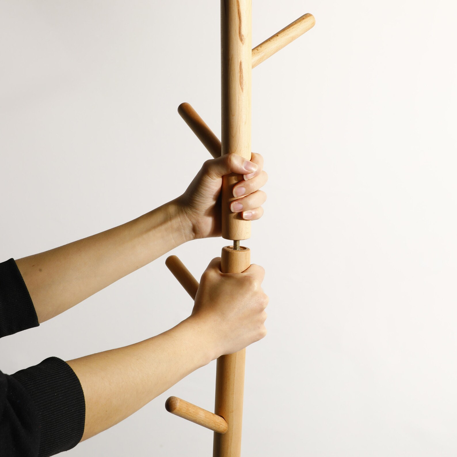 STANDING COAT RACK Wooden Coat Rack Stand Beech Wardrobe - Etsy