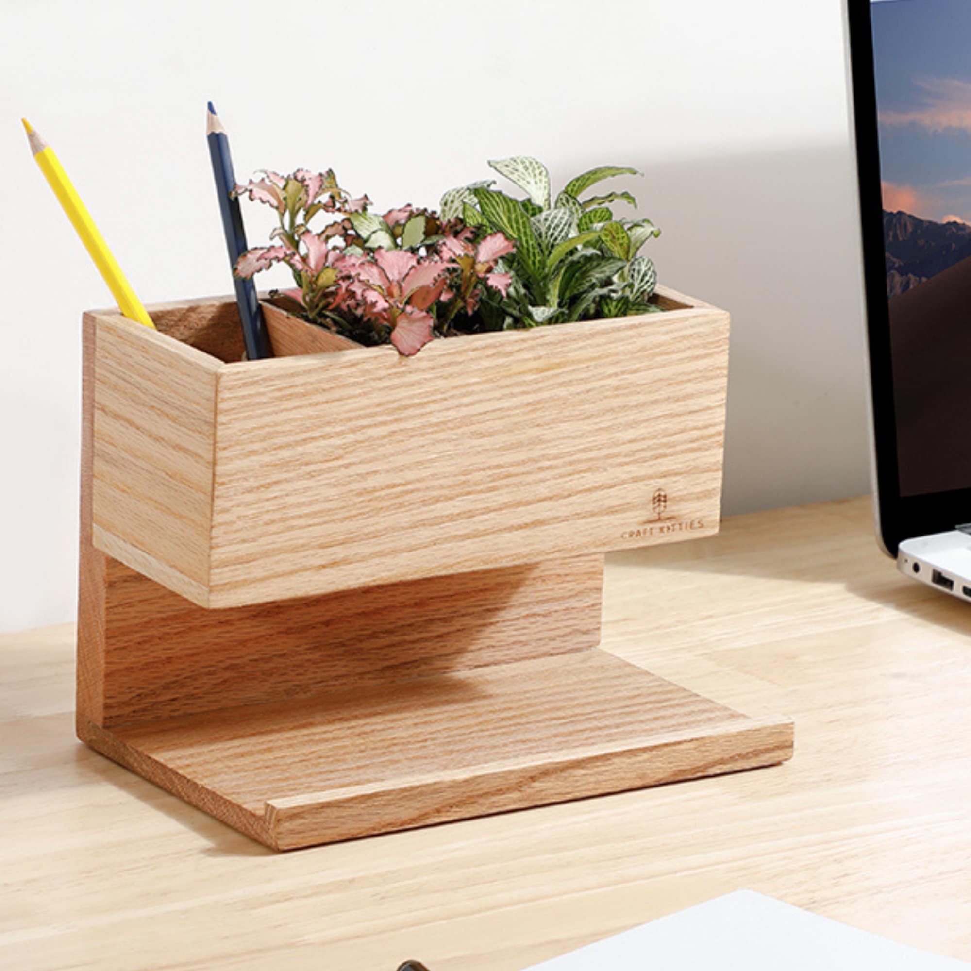 Wood Desk Organizer Office Desk Accessories Personalized -  Norway