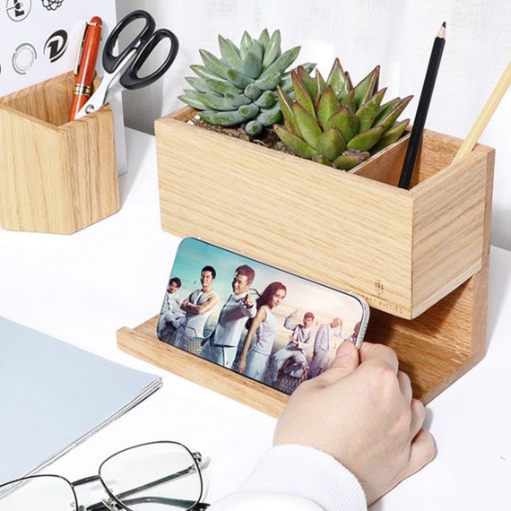 OFFICE DESK ACCESSORIES Minimalist Wooden Office Decor Online in India - Etsy