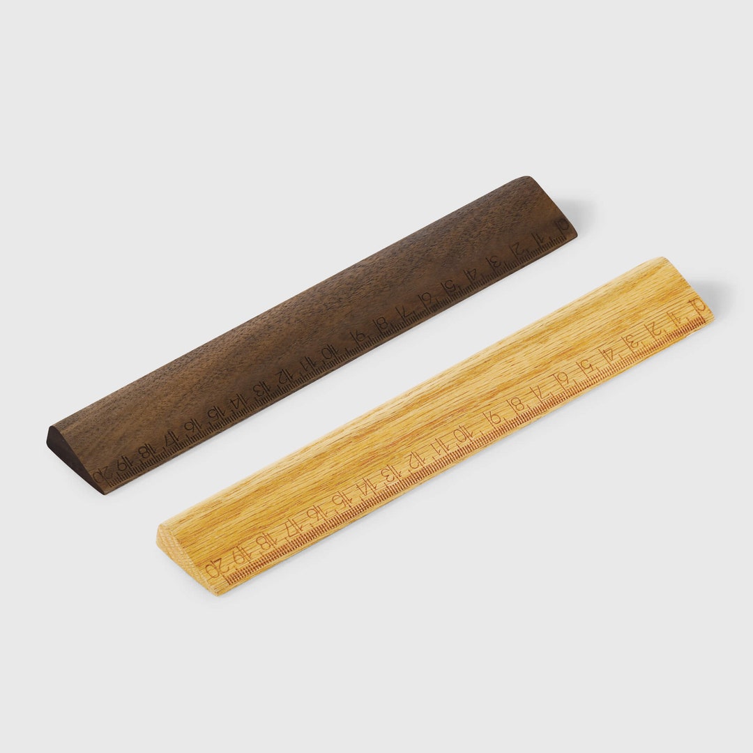 Walnut Wooden Solid Ruler Splinter Free Scale for Offices, Students ...
