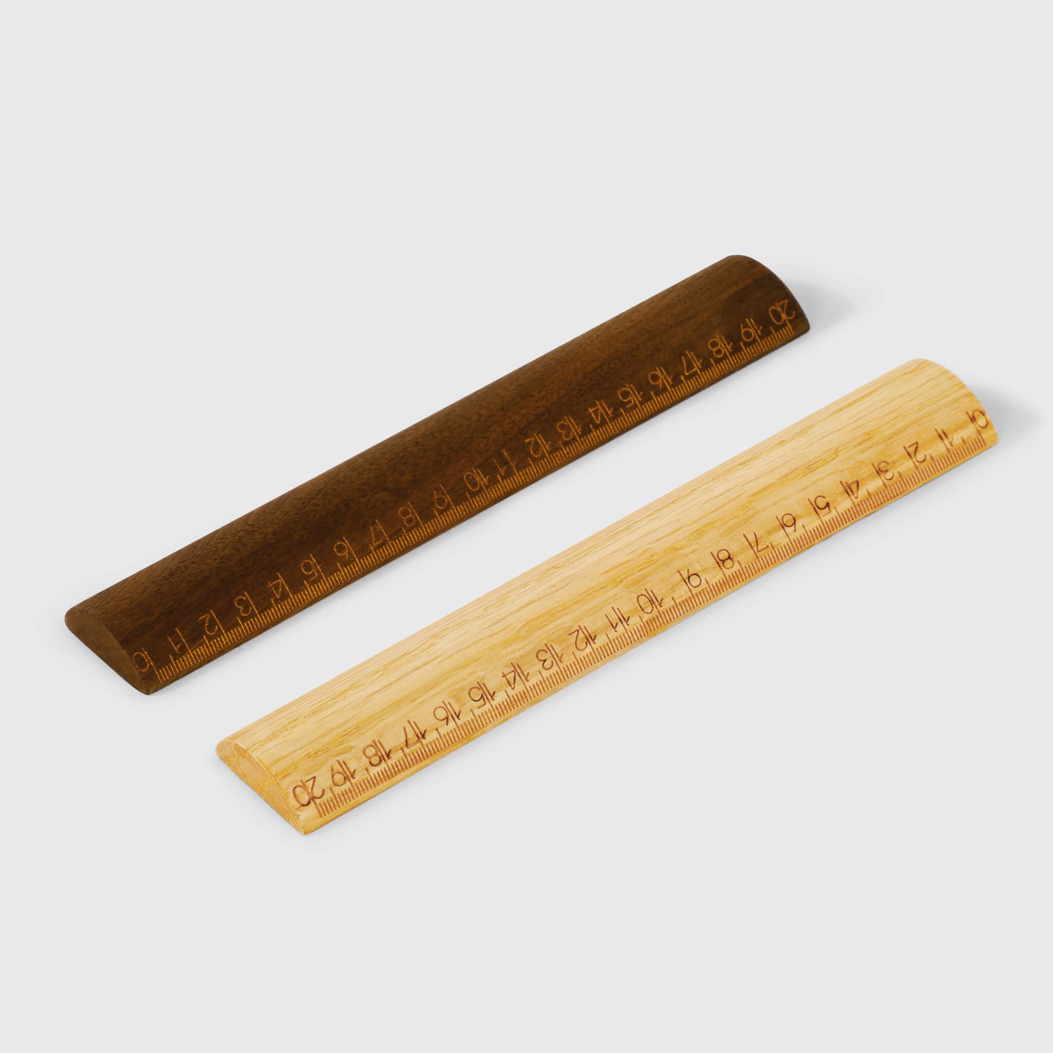 12 Inch Custom Printed Natural Finish Wood Rulers - English Scale