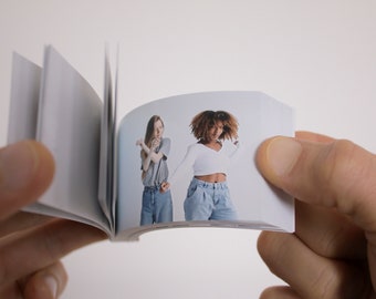 Foto GIF di carta Flipbook personalizzata, biglietto di auguri, regalo personalizzato, regalo personalizzato, annuncio, compleanno, proposta, originale