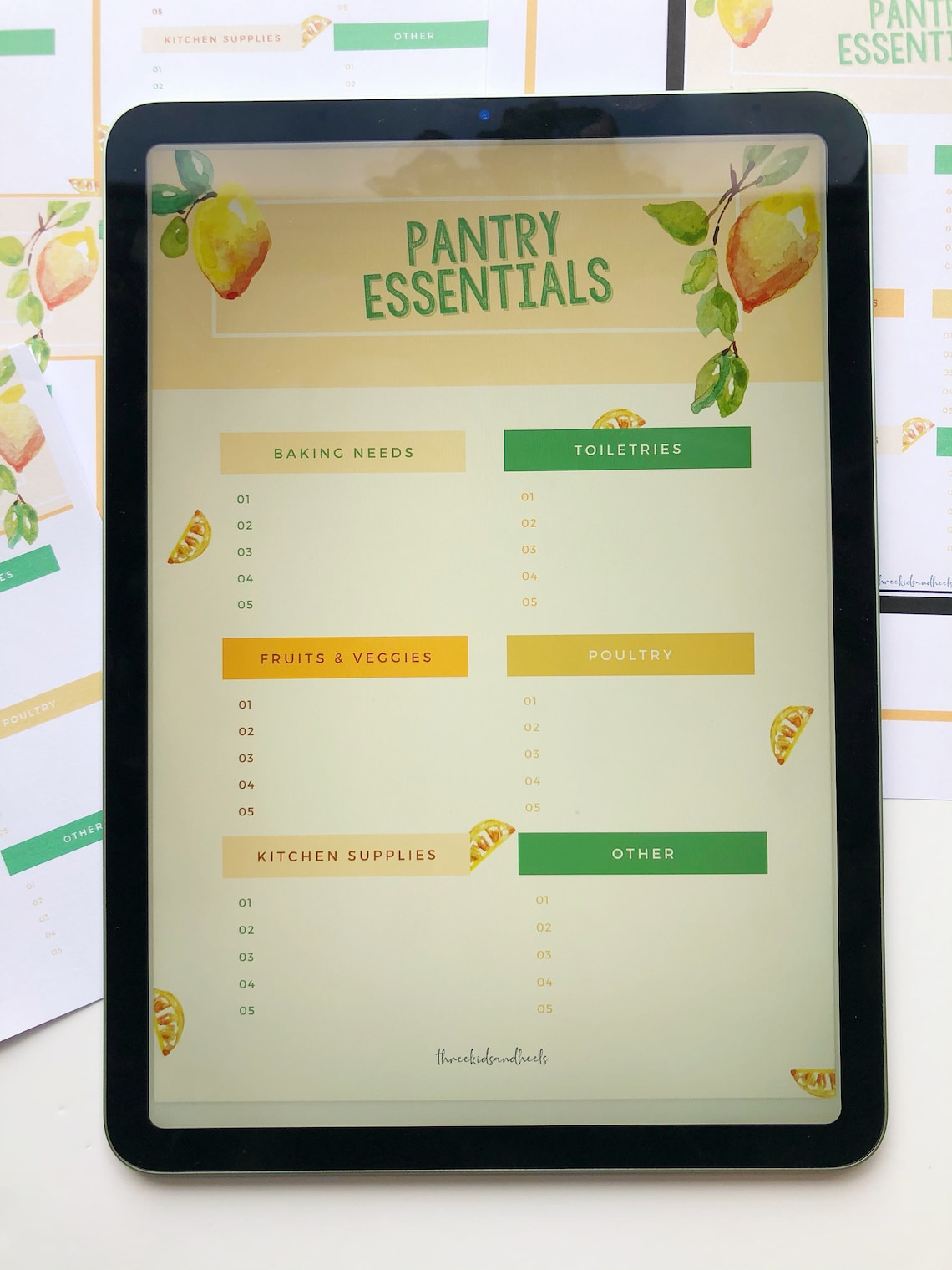 Goodnotes Grocery List Template Free