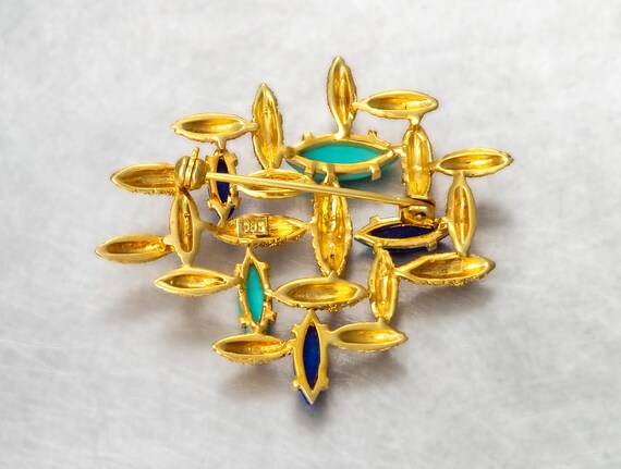 Unique - Vintage - New - Beautiful solid gold bro… - image 2