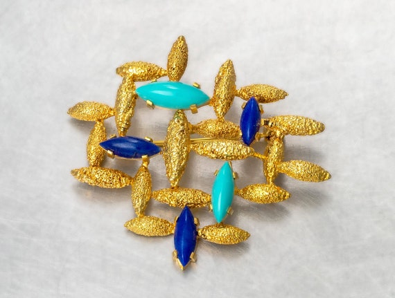 Unique - Vintage - New - Beautiful solid gold bro… - image 1