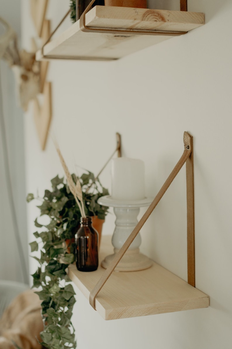 Leather strap shelf image 3