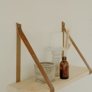 Leather strap shelf image 6