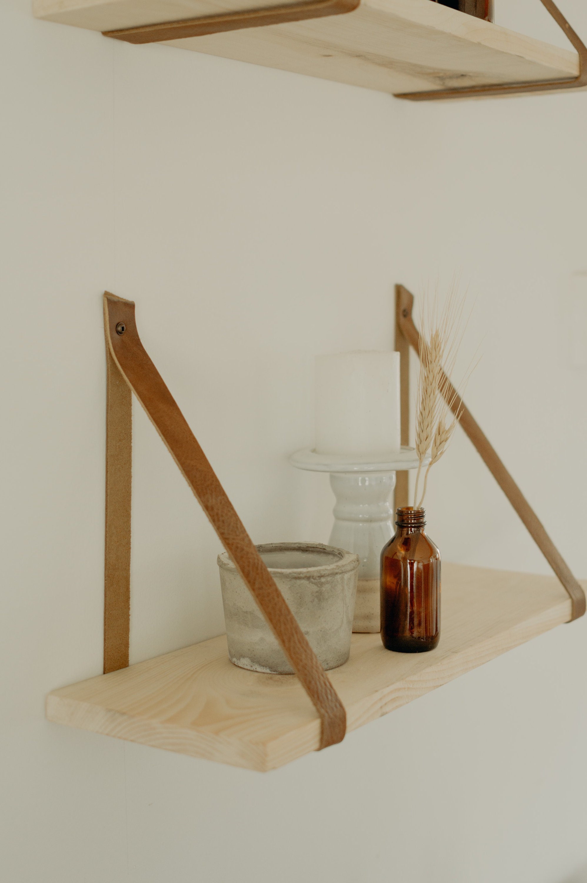 Leather Strap Shelf Etsy
