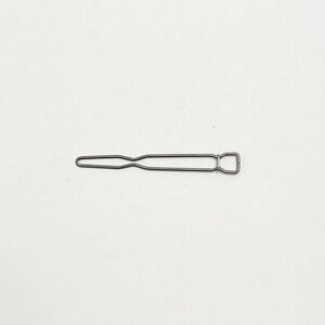 S - 2.1&quot; Pin Barrette Back - Unplated - 100 Pack