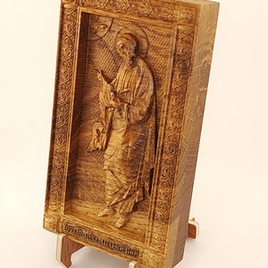 Saint Andrew icon, the First-Called Andrew the Apostle, Orthodox icon, Gift Icon, Wood Carved Icon, Святой Андрей Первозванный