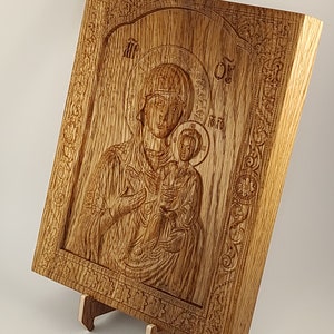 Virgin Mary, Orthodox icon Virgin Mary, Wood Carved icon, Holy Mother of God, Gift Icon, Икона Богородицы &quot;Одигитрия&quot;