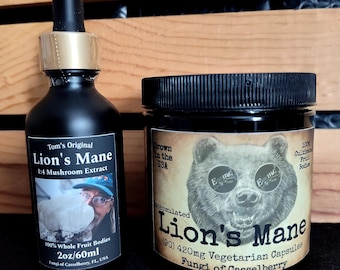 Lion's Mane Mushroom Cognitive Clarity Kit | Dual Extract Tincture & Capsules