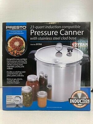 23-Quart Induction Compatible Pressure Canner with stainless steel