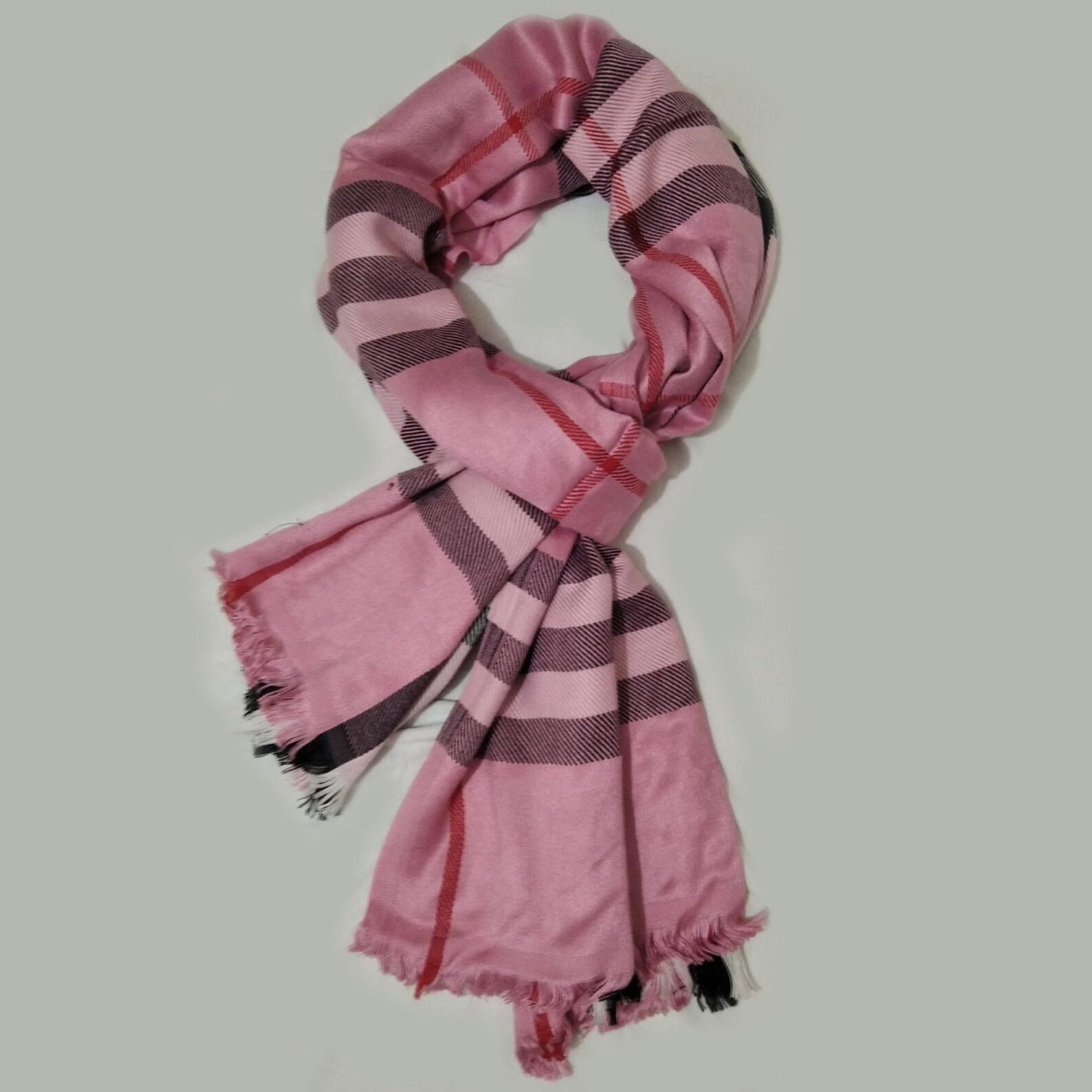 Vintage Burberry Monogram Pink Cotton Scarf Spring Summer Etsy