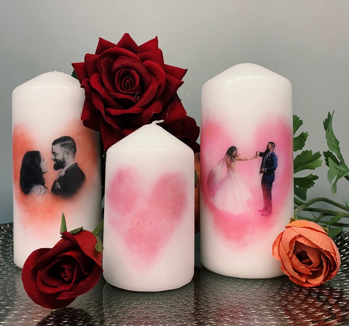 Valentines Day Candle Set / Couples Gift / Couples Keepsake / Wedding