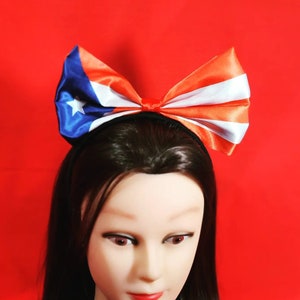 Puerto Rico Flag Bowknot Headband