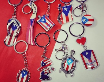 Puerto Rico Flag Keychain
