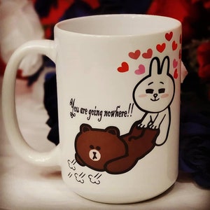 Sublimation Cony Brown Coffee, Tea, Hot Chocolate, Mug 15oz