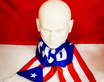 Puerto Rico Flag Scarf (54 x6 inches)