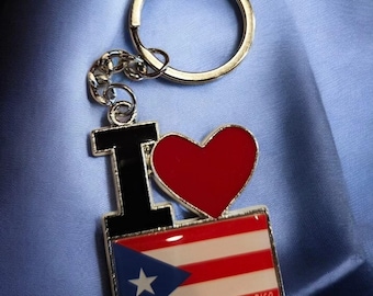 Puerto Rico Flag Keychain