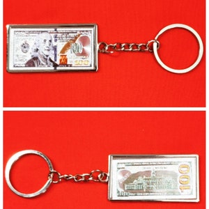 Key chain 100 Dollar Bill